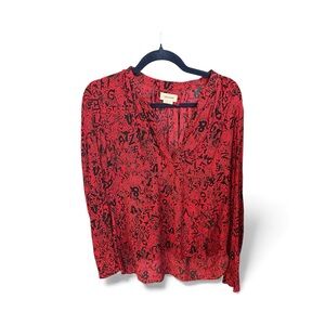 Zadig & Voltaire Red Graphic Blouse